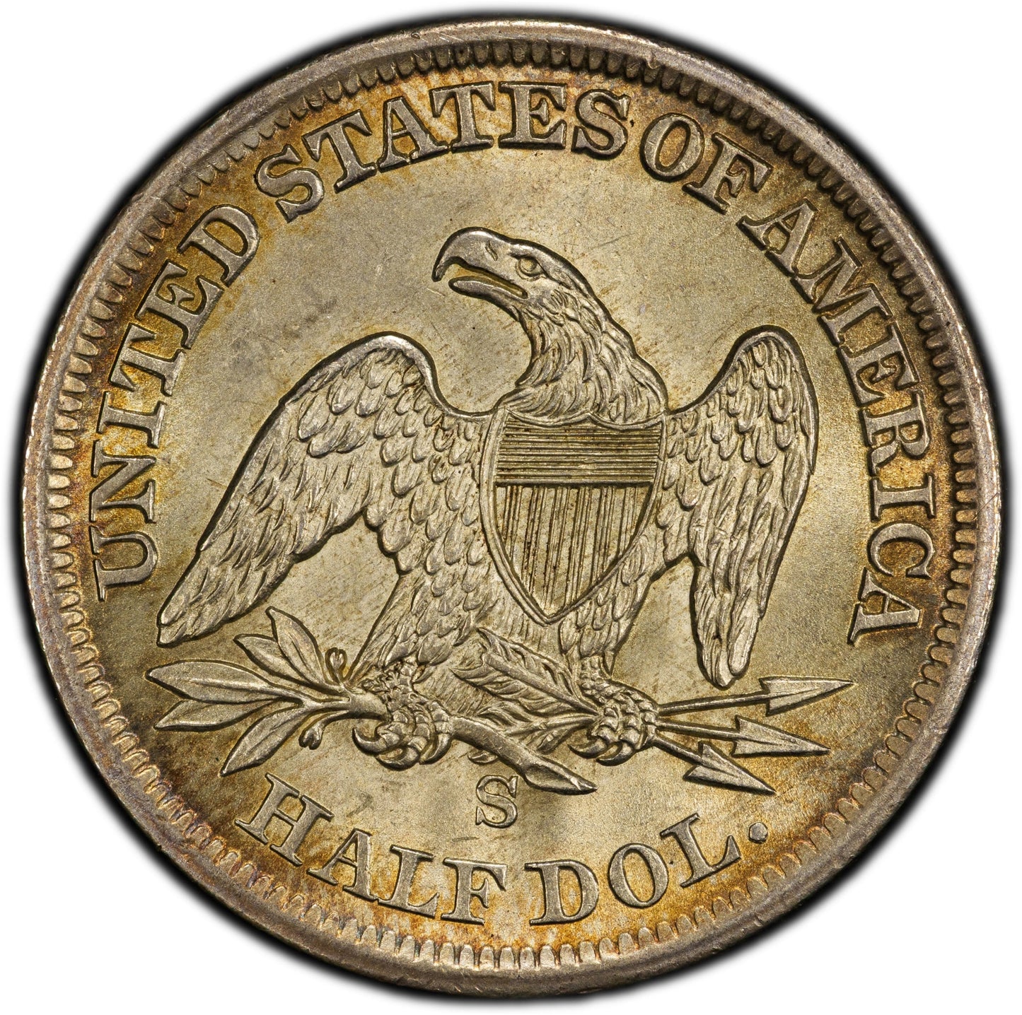 1860-S 50C Liberty Seated Half Dollar MS64+ PCGS CAC