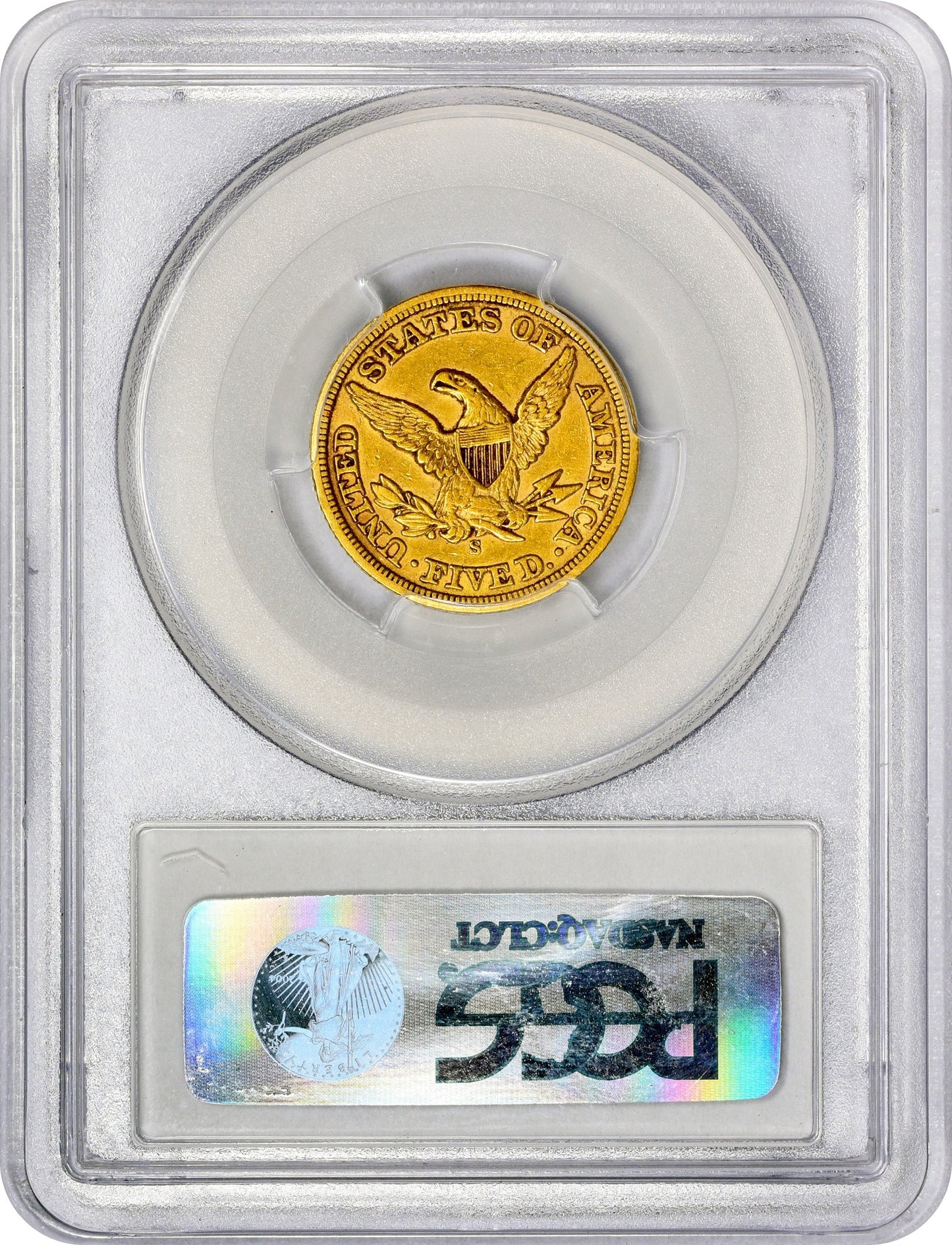 1860-S $5 Xf45 Pcgs Cac