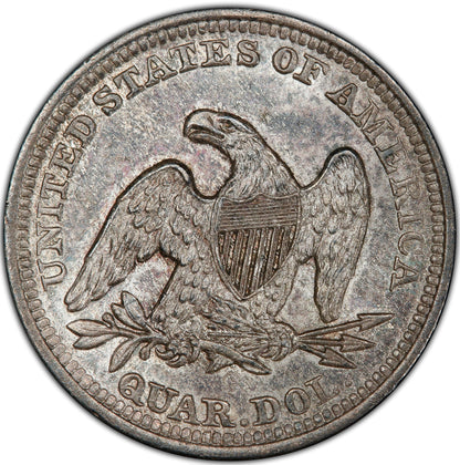 1860-O 25C MS63 CACG REV