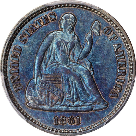 1861 H10C AU55 PCGS - Paradime Coins | PCGS NGC CACG CAC Rare US Numismatic Coins For Sale