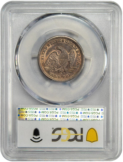 1862-S 25C MS62 PCGS CAC REVERSE HOLDER