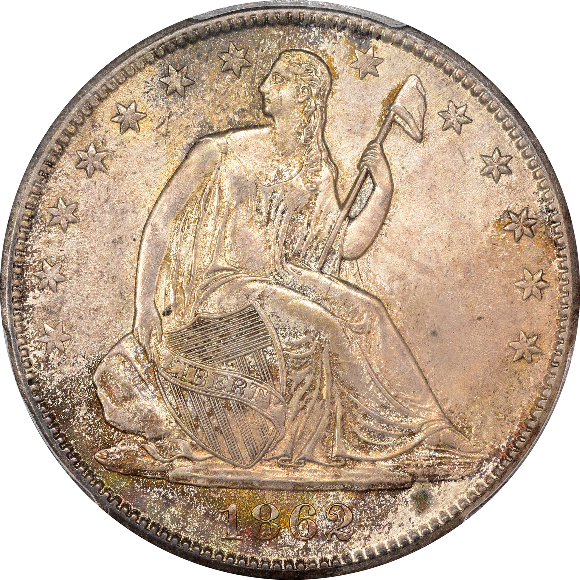 1862-S 50C MS64 PCGS CAC EX NEWMAN