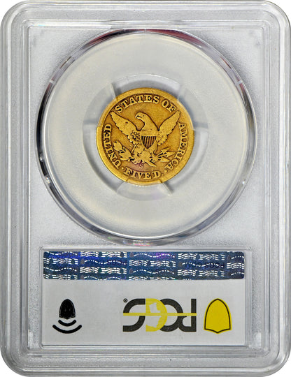 1862-S Liberty Head Half Eagle $5 VG10 PCGS CAC Reverse Holder