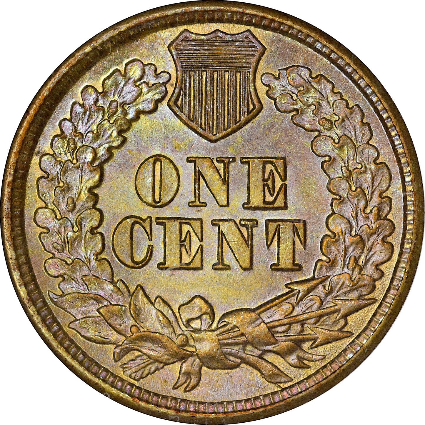 1862 1C MS64 OH NGC GOLD CAC EEPS