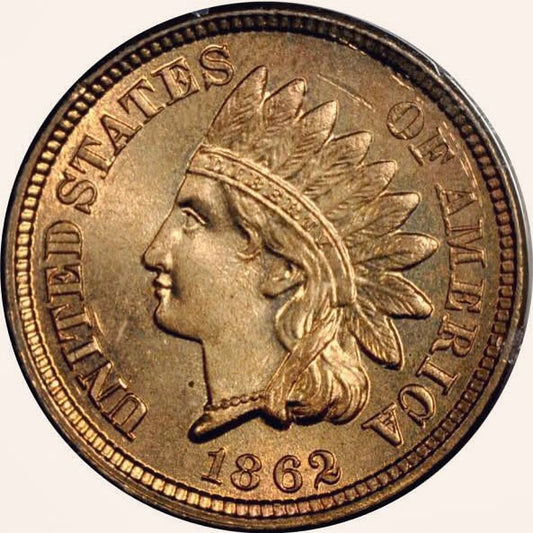 1862 1C MS65 PCGS RATTLER