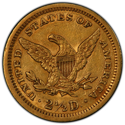 1862 $2.5 AU53 PCGS CAC REVERSE