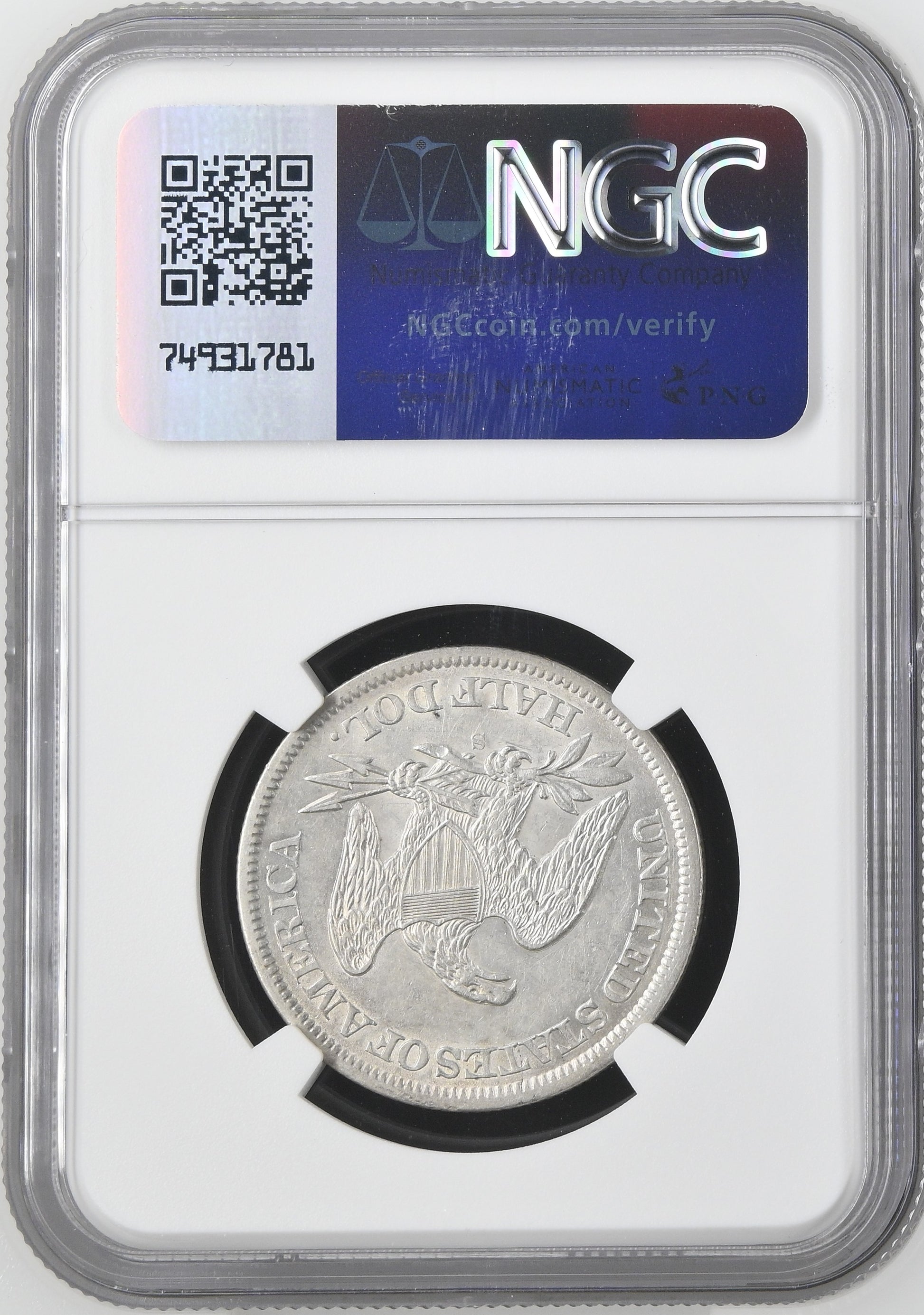 1863-S 50C AU58 NGC