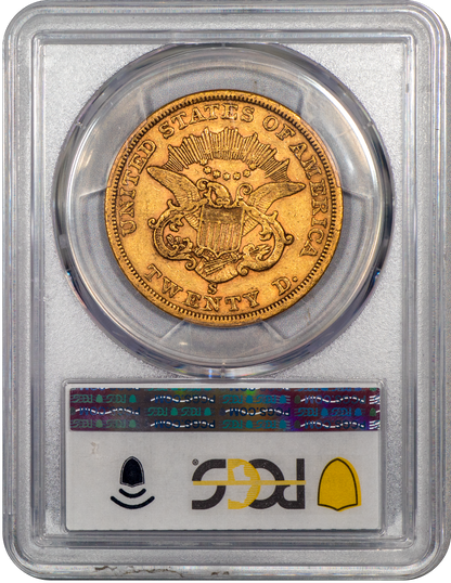 1863-S Liberty Head Double Eagle $20 XF40 PCGS CAC Reverse Holder