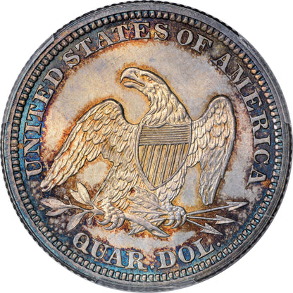 1863 25C Ms66 Pcgs Cac