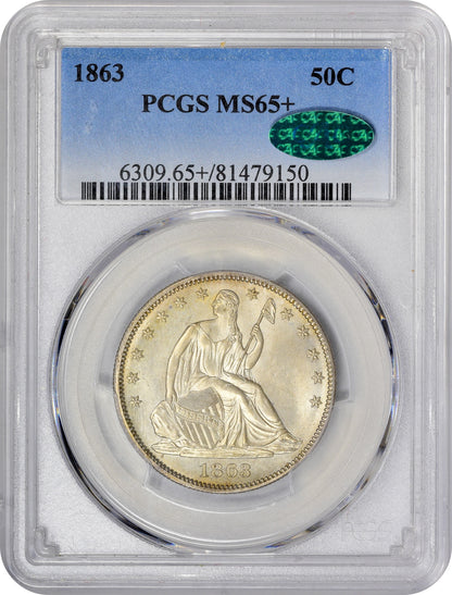 1863 50C MS65+ PCGS CAC