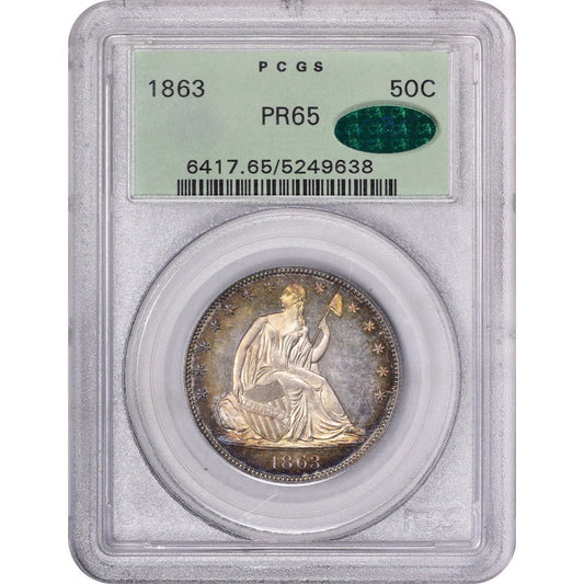 1863 50C PR65 OGH PCGS CAC - Paradime Coins | PCGS NGC CACG CAC Rare US Numismatic Coins For Sale