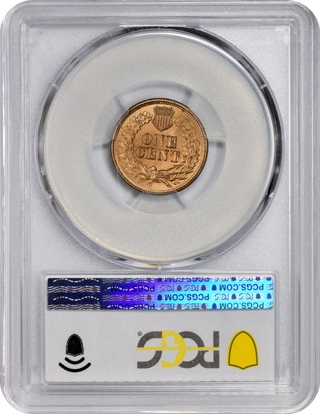 1864 1C L On Ribbon Ms64 Rd Pcgs Cac Eeps