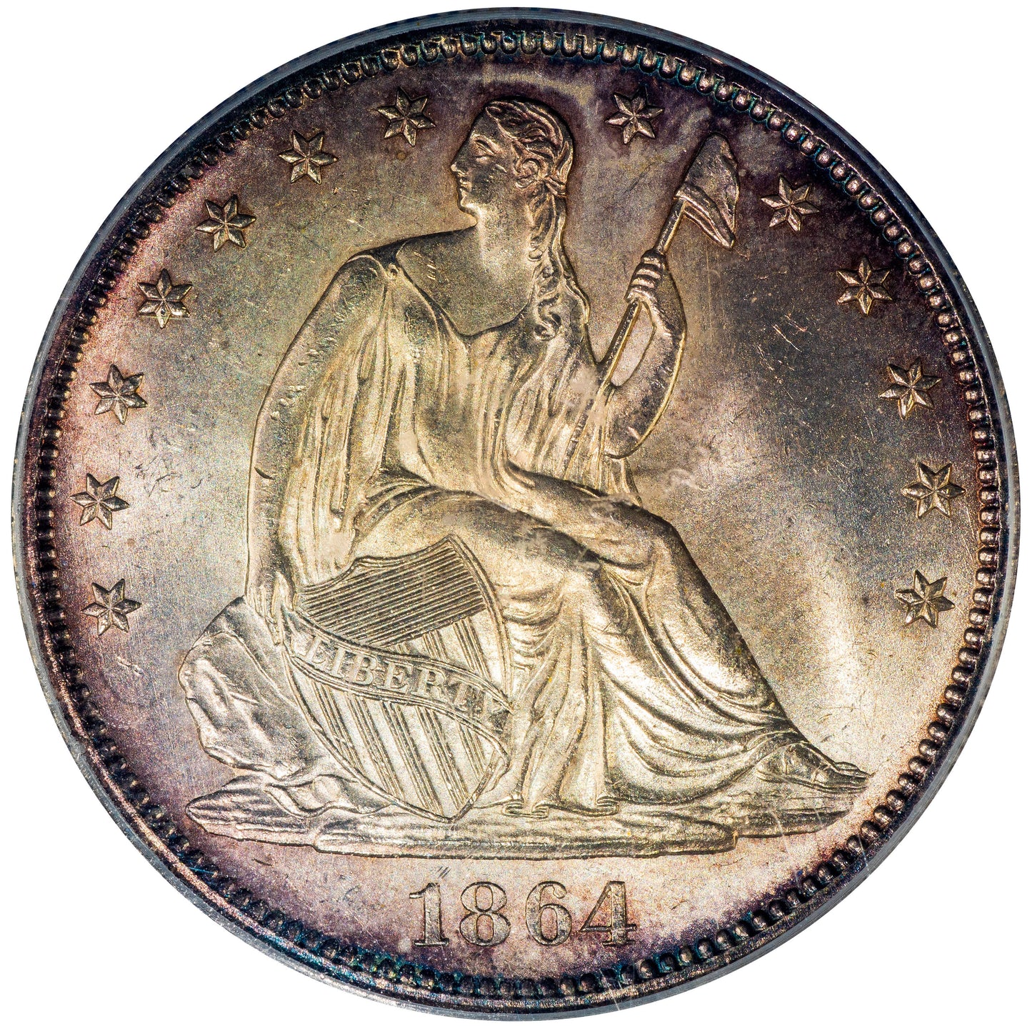 1864 50C MS64 PCGS CAC