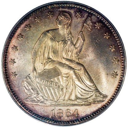 1864 50C MS64 PCGS CAC