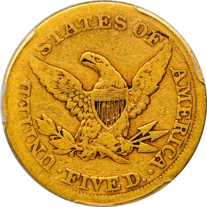1864 $5 VG08 PCGS CAC REVERSE