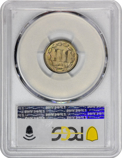 1866 3Cn Ms63 Pcgs Cac