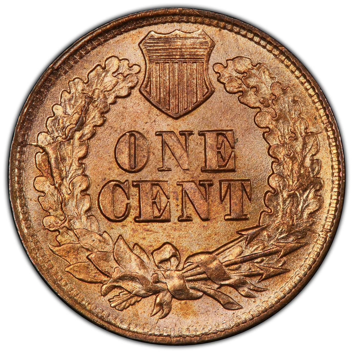 1867 1C MS65+ RD PCGS 1C
