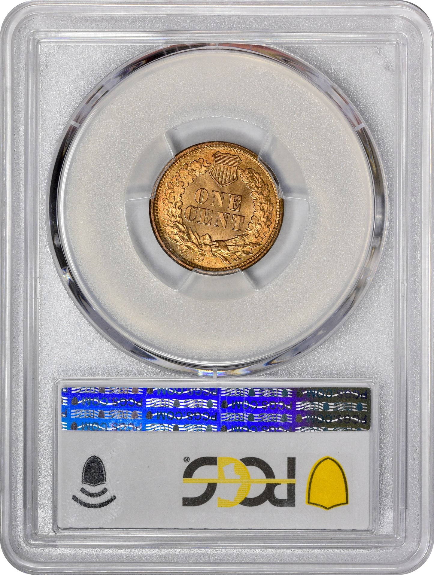 1867 1C MS66 RD PCGS EEPS REVERSE HOLDER