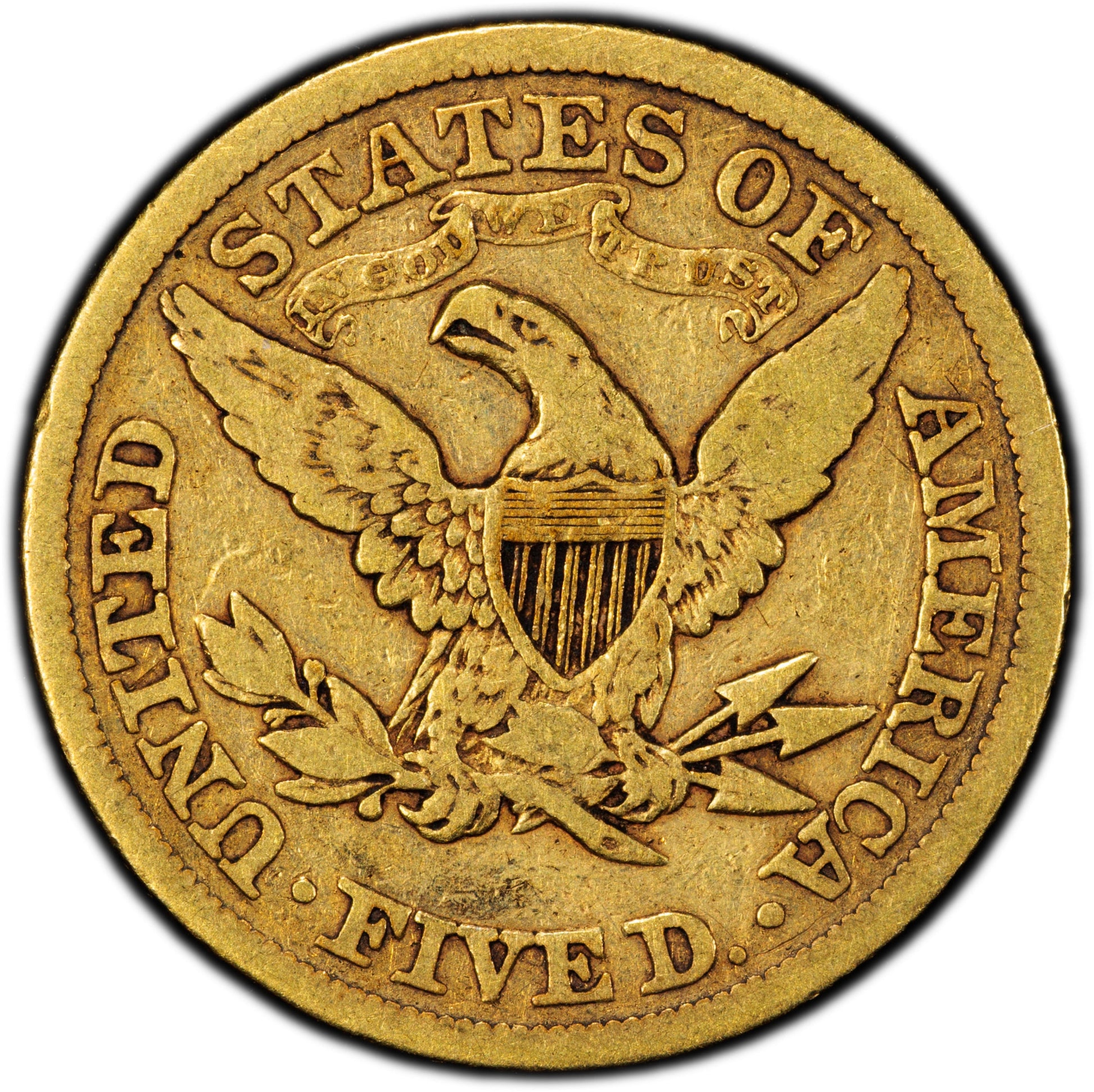 1867 $5 F15 PCGS CAC $5