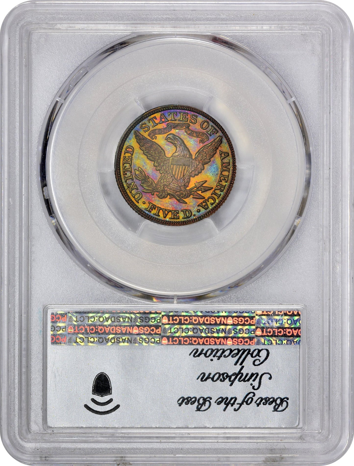 1867 $5 J-599 PR66 RB PCGS CAC SIMPSON