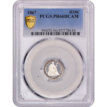 1867 H10C PR66DCAM PCGS - Paradime Coins | PCGS NGC CACG CAC Rare US Numismatic Coins For Sale