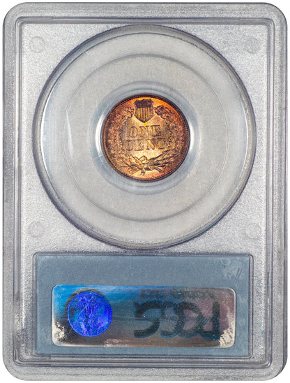 1868 1C INDIAN HEAD CENT MS64 RD PCGS CAC EEPS REVERSE HOLDER
