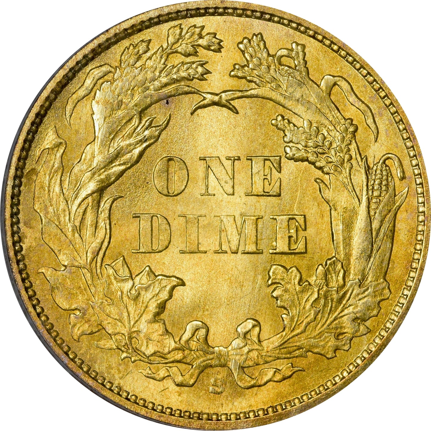 1869-S 10C MS67 OGH PCGS CAC EX ELIASBERG/CLAPP