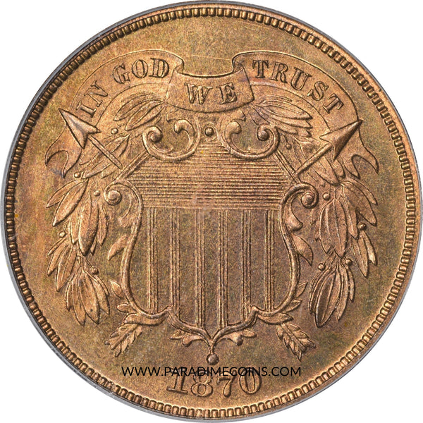 1870 2C PR66+ RB PCGS CAC - Paradime Coins | PCGS NGC CACG CAC Rare US Numismatic Coins For Sale