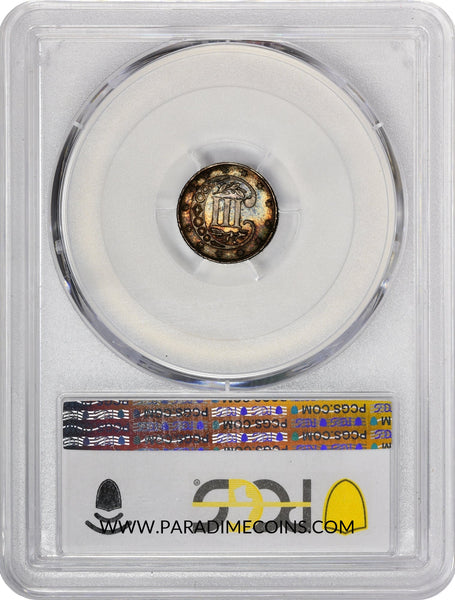 1870 3CS AU55 PCGS CAC - Paradime Coins | PCGS NGC CACG CAC Rare US Numismatic Coins For Sale