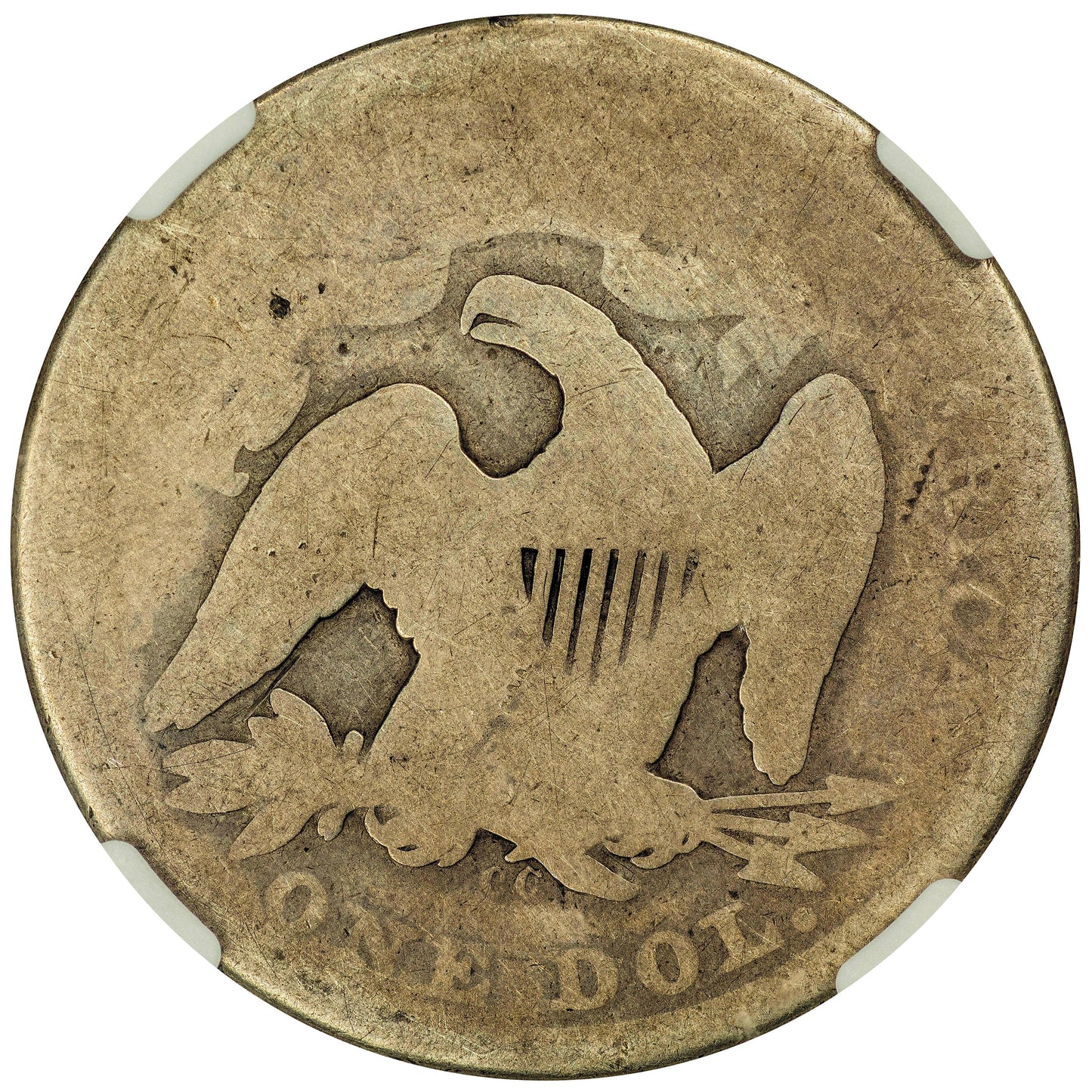 1870-CC $1 FR02 PCGS CAC REVERSE