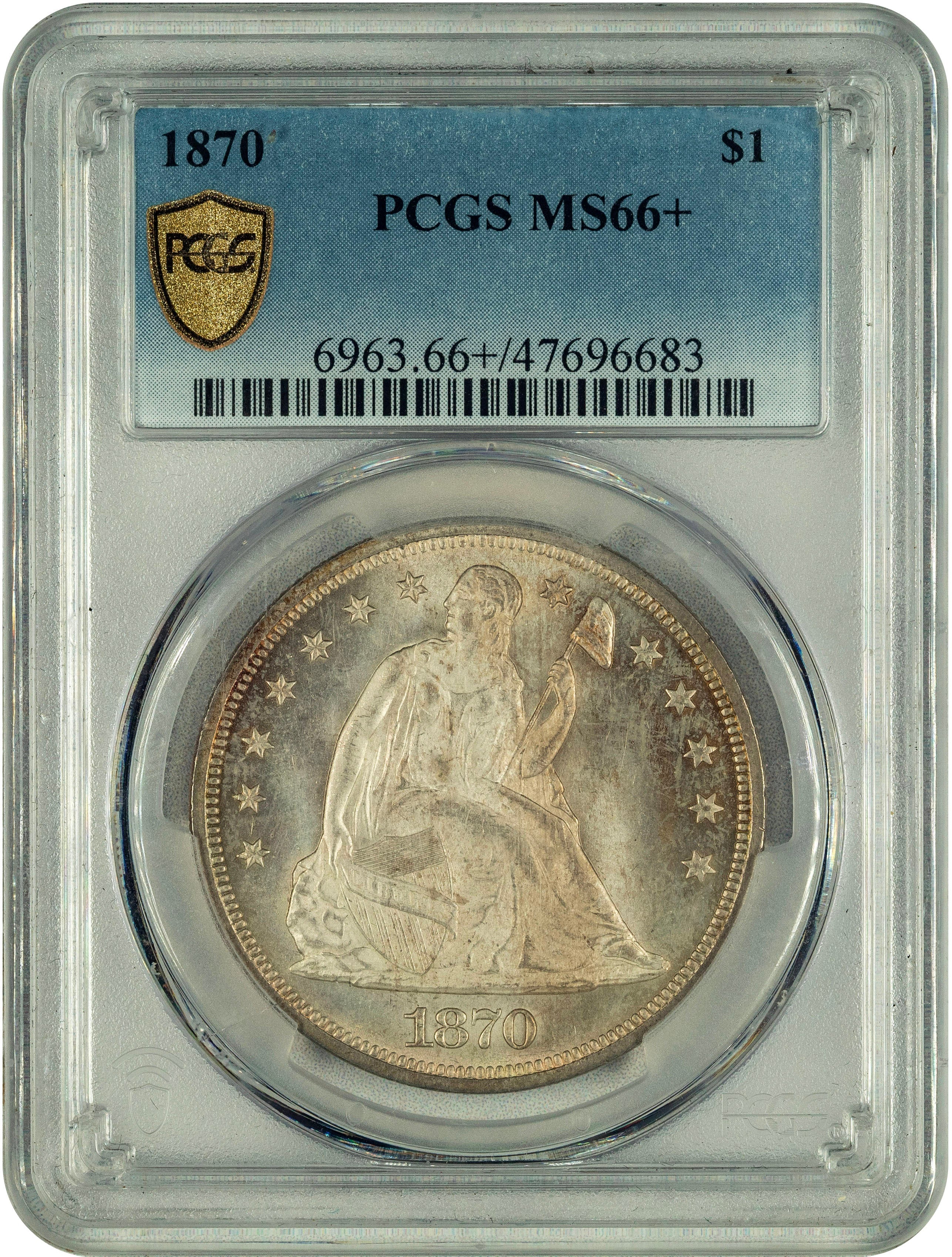 1870 $1 MS66+ PCGS – Paradime Coins