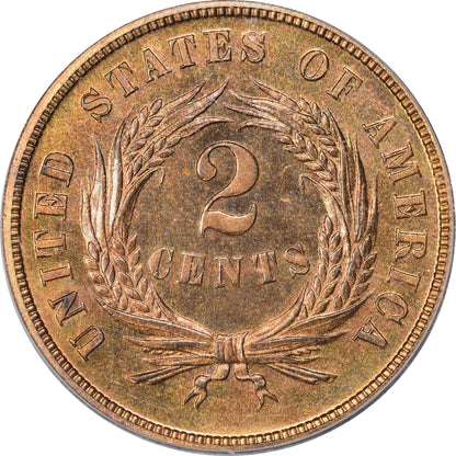 1870 2C PR66+ RB PCGS CAC - Paradime Coins | PCGS NGC CACG CAC Rare US Numismatic Coins For Sale