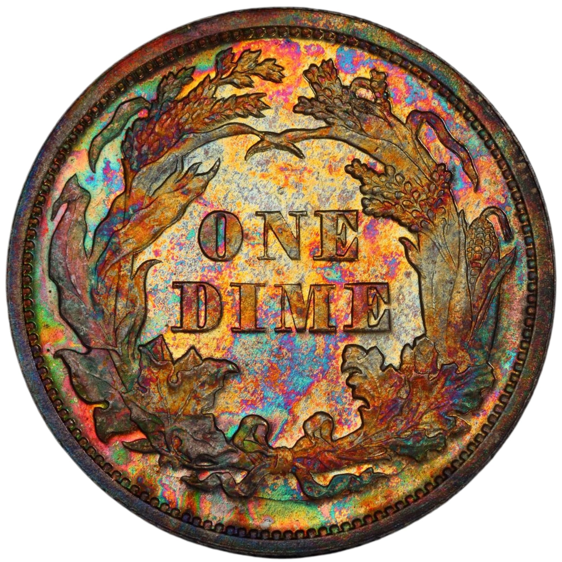 1871 10C MS66 PCGS CAC EX BENDER COLLECTION