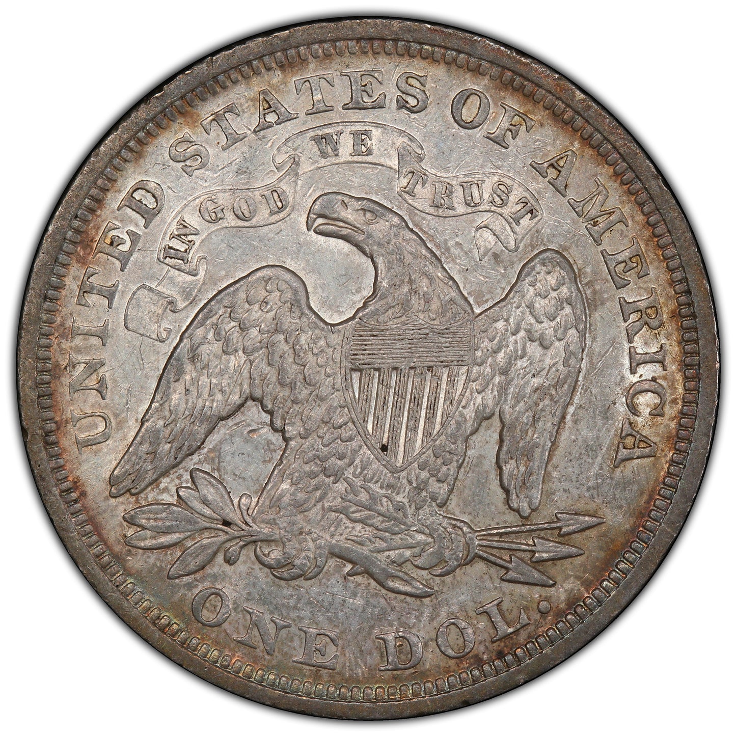 1871 $1 AU50 PCGS CAC