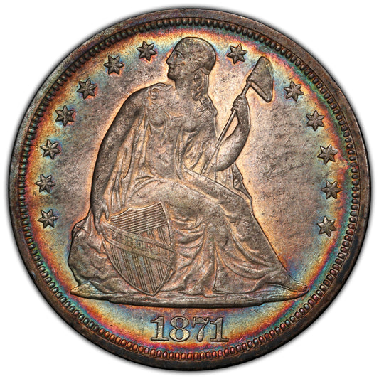 1871 $1 AU53 PCGS