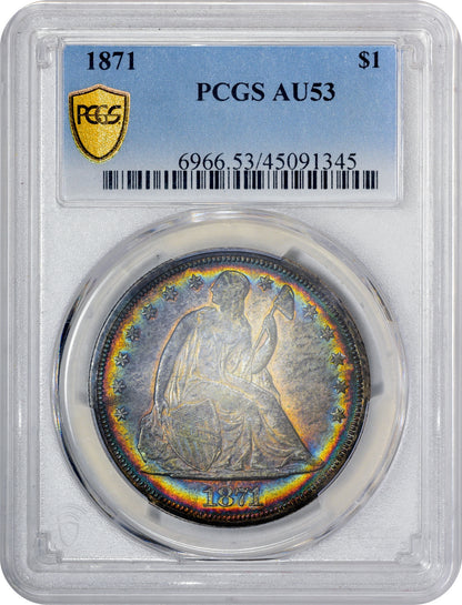 1871 $1 AU53 PCGS