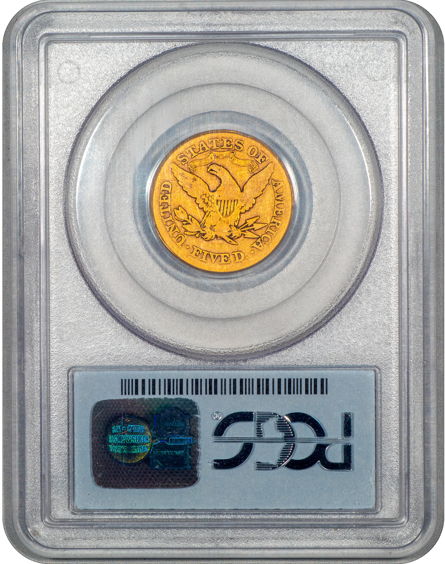 1872-CC Liberty Head Half Eagle $5 VG08 PCGS CAC Reverse Holder