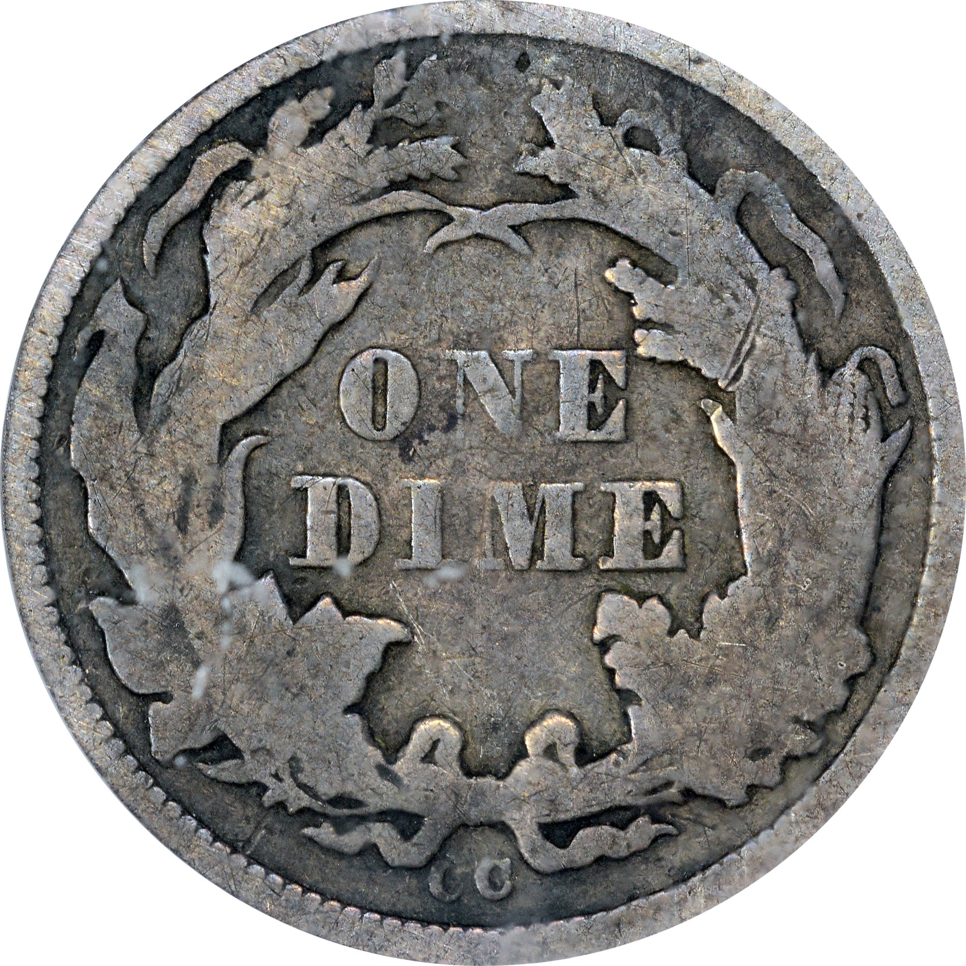1872-CC Liberty Seated Dime 10C F12 PCGS CAC