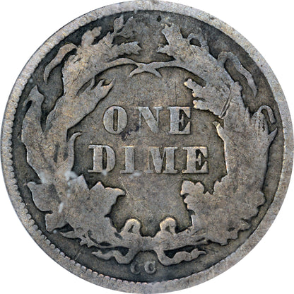 1872-CC Liberty Seated Dime 10C F12 PCGS CAC