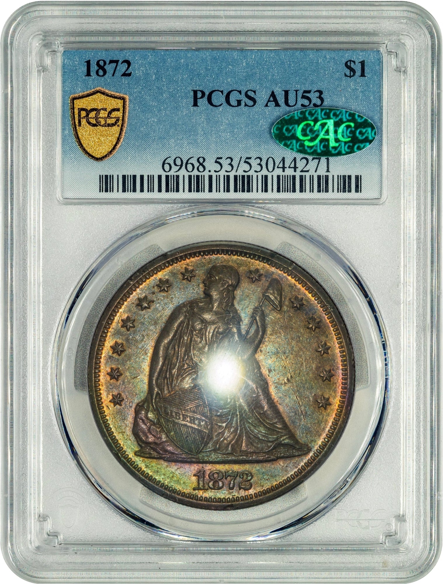 1872 $1 AU53 PCGS CAC – Paradime Coins