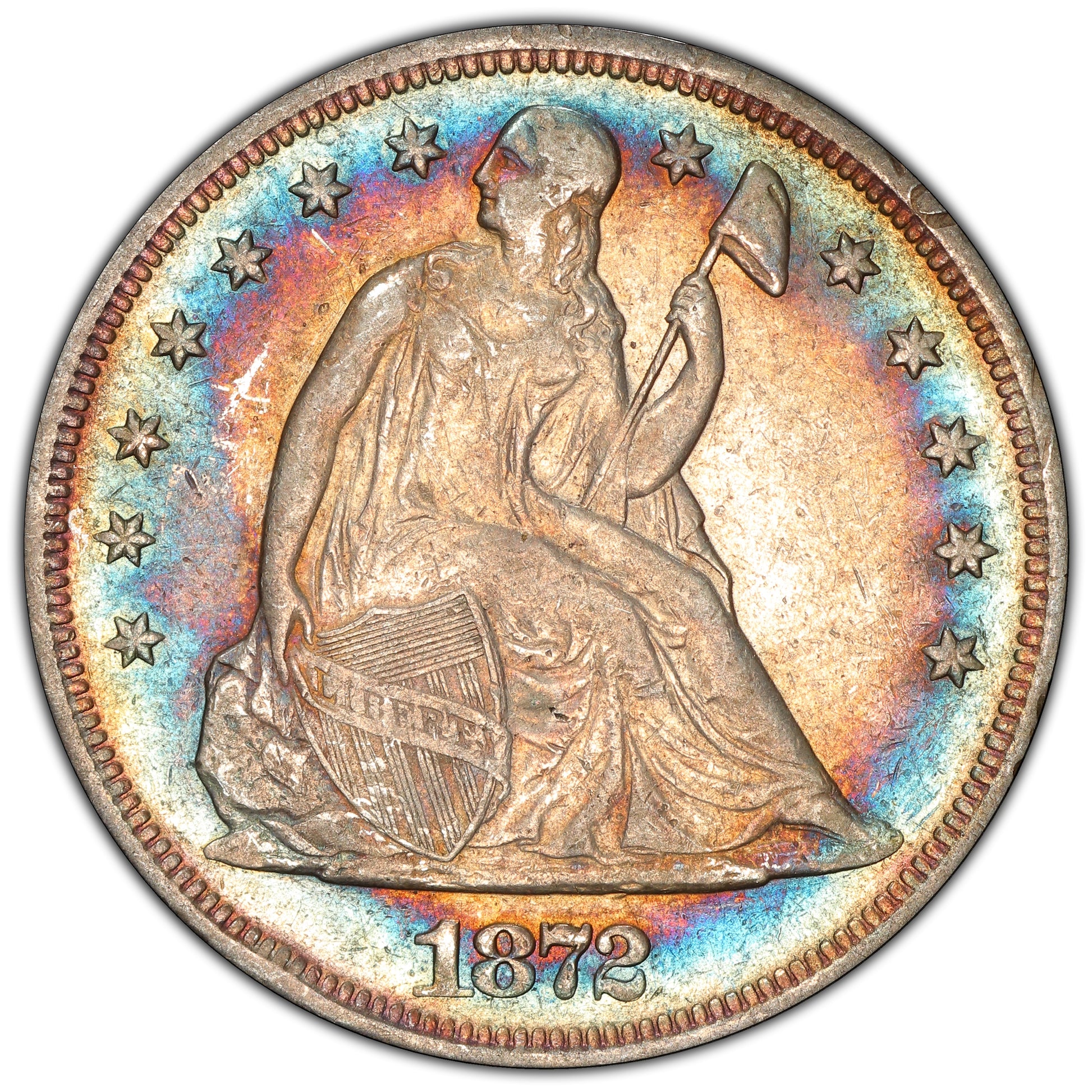 1872 $1 XF45 PCGS