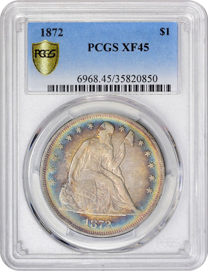 1872 $1 XF45 PCGS