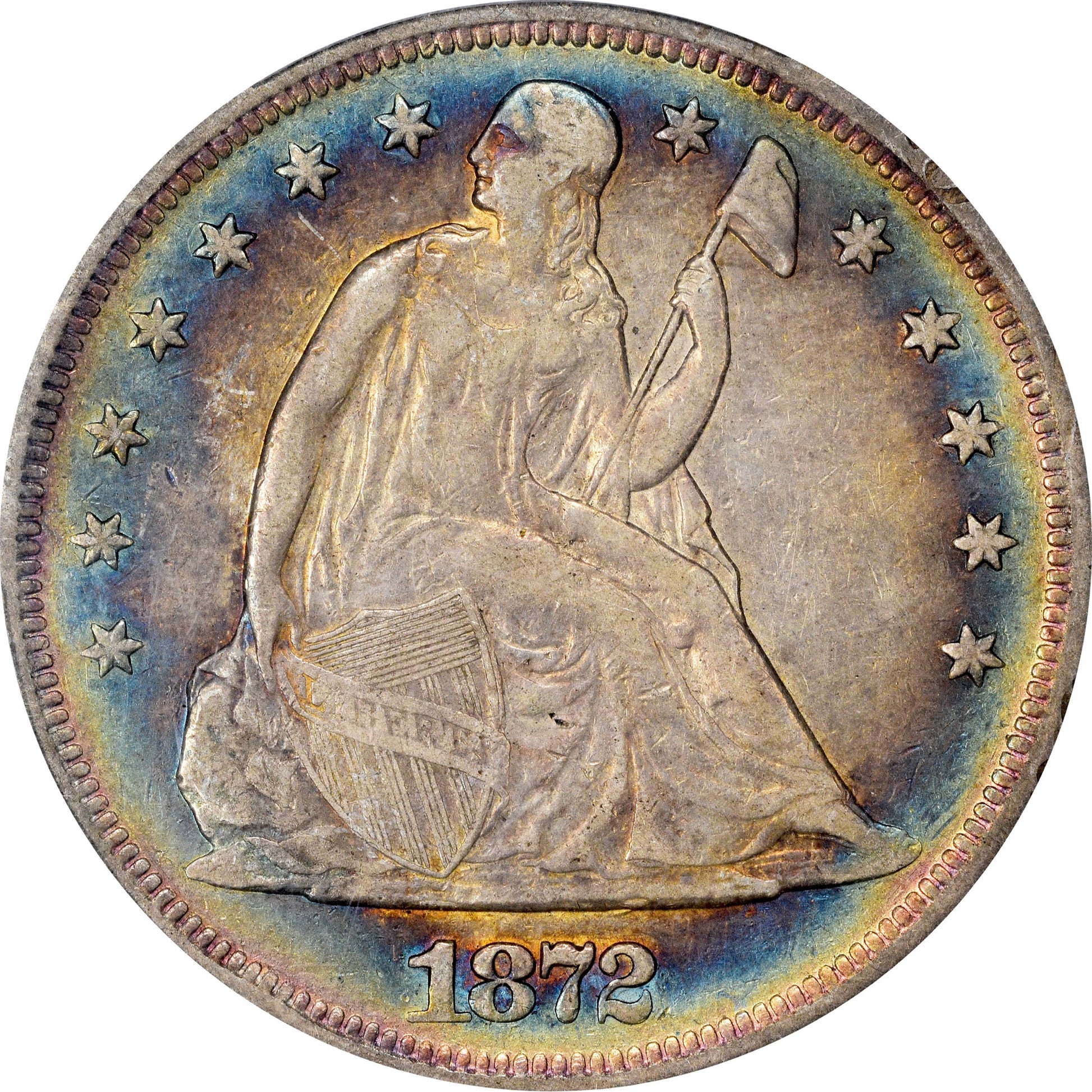 1872 $1 XF45 PCGS