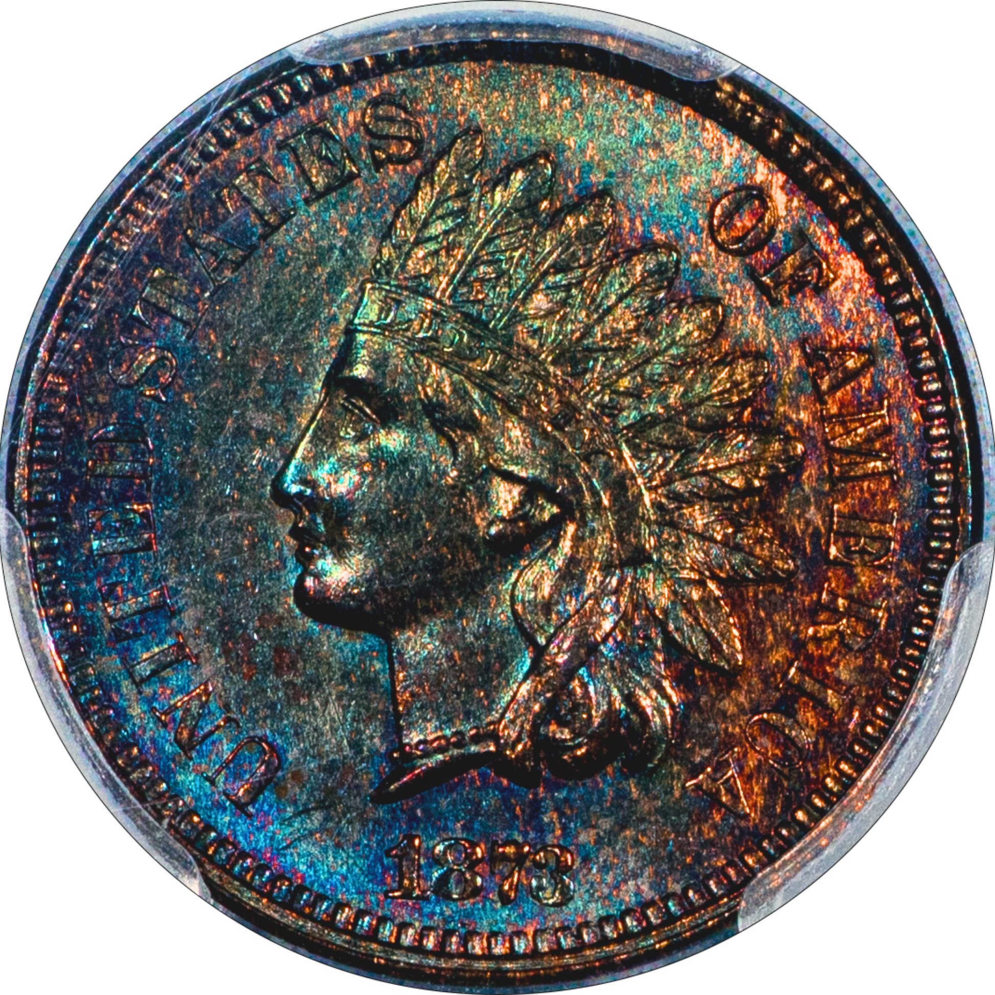 1873 1C DOUBLED LIBERTY Indian Cent MS64 BN PCGS EEPS