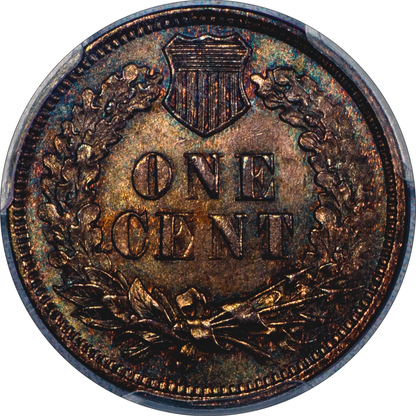 1873 1C DOUBLED LIBERTY Indian Cent MS64 BN PCGS EEPS reverse 