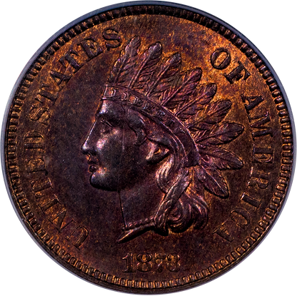 1873 1C DOUBLED LIBERTY MS64 RB PCGS CAC EEPS