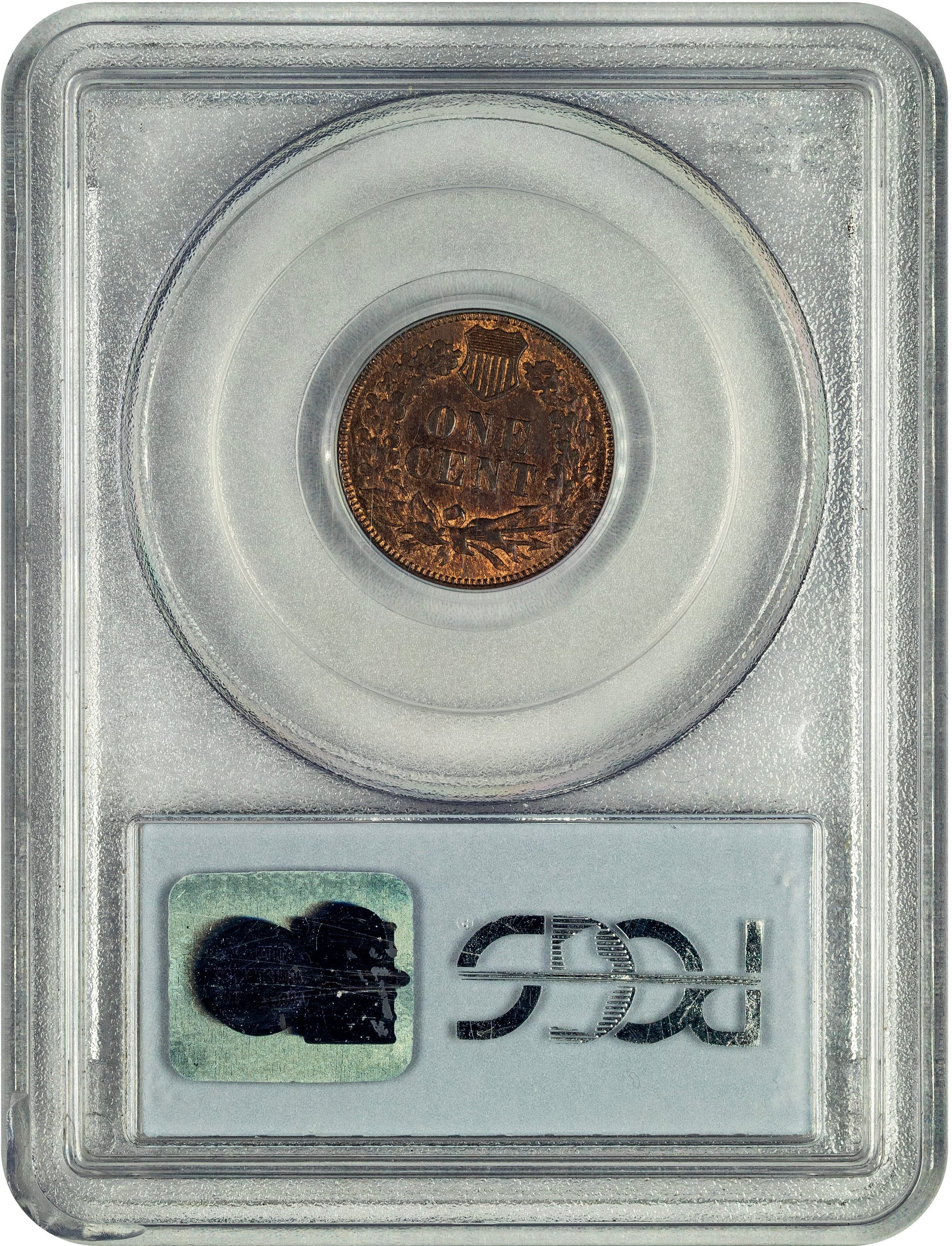 1873 1C DOUBLED LIBERTY MS64 RB PCGS CAC EEPS REVERSE HOLDER