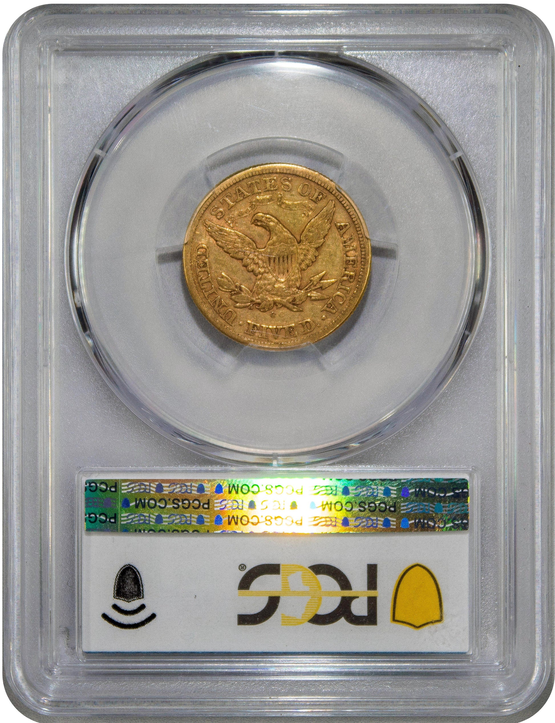 1874-CC $5 VF20 PCGS CAC REVERSE HOLDER