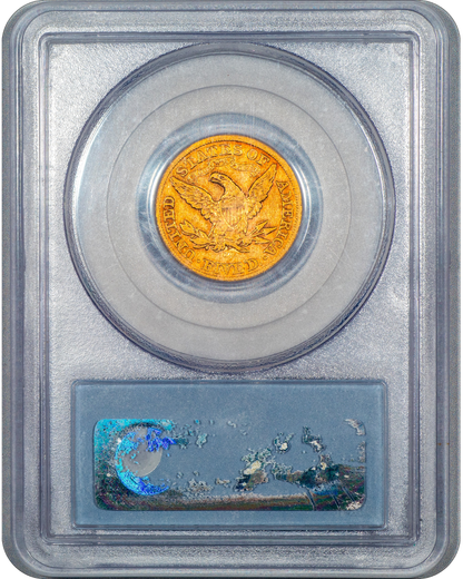 1874-CC Liberty Head Half Eagle $5 F12 PCGS CAC Reverse Holder