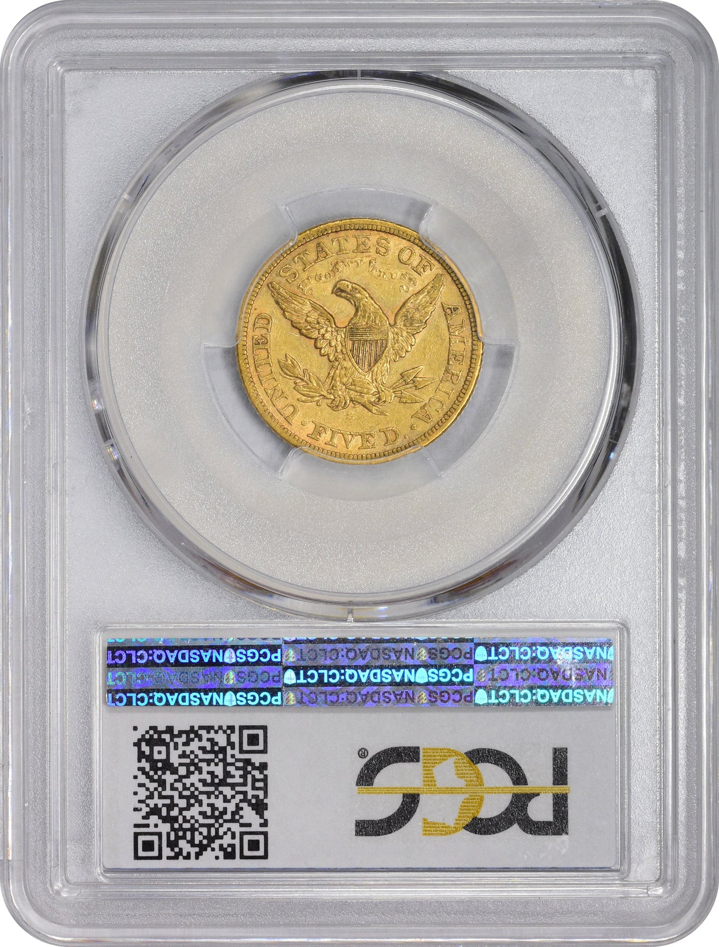 1874-S $5 Au53 Pcgs Cac